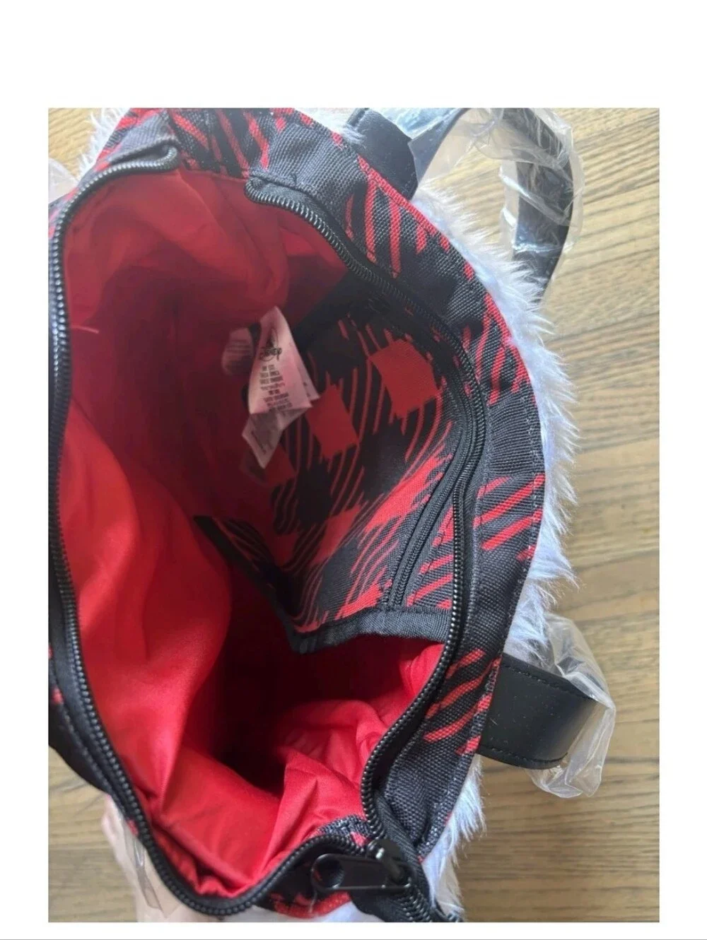 Disney Jack Skellington Red & Black Plaid Women's Tote with White Trim